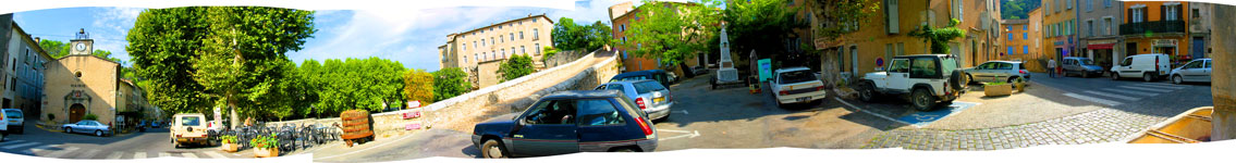 A panorama from the village center
